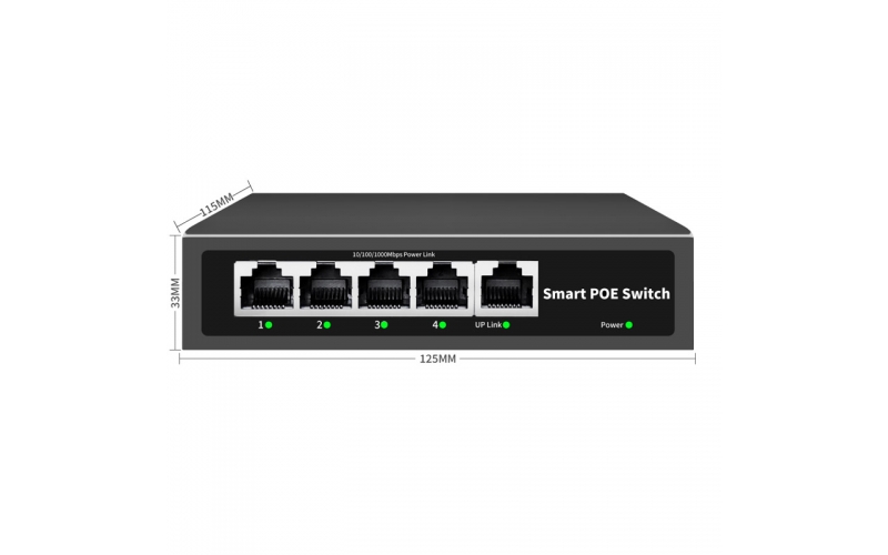 ​Bai-link BL-S2041-1F POE switch 4xPOE 10/100/1000Mbps